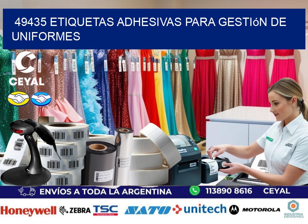 49435 Etiquetas adhesivas para gestión de uniformes