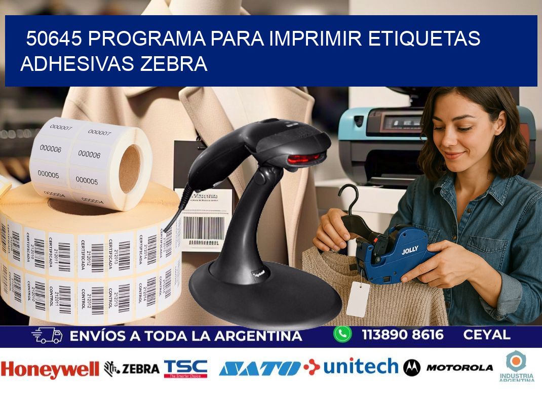 50645 Programa para imprimir etiquetas adhesivas zebra
