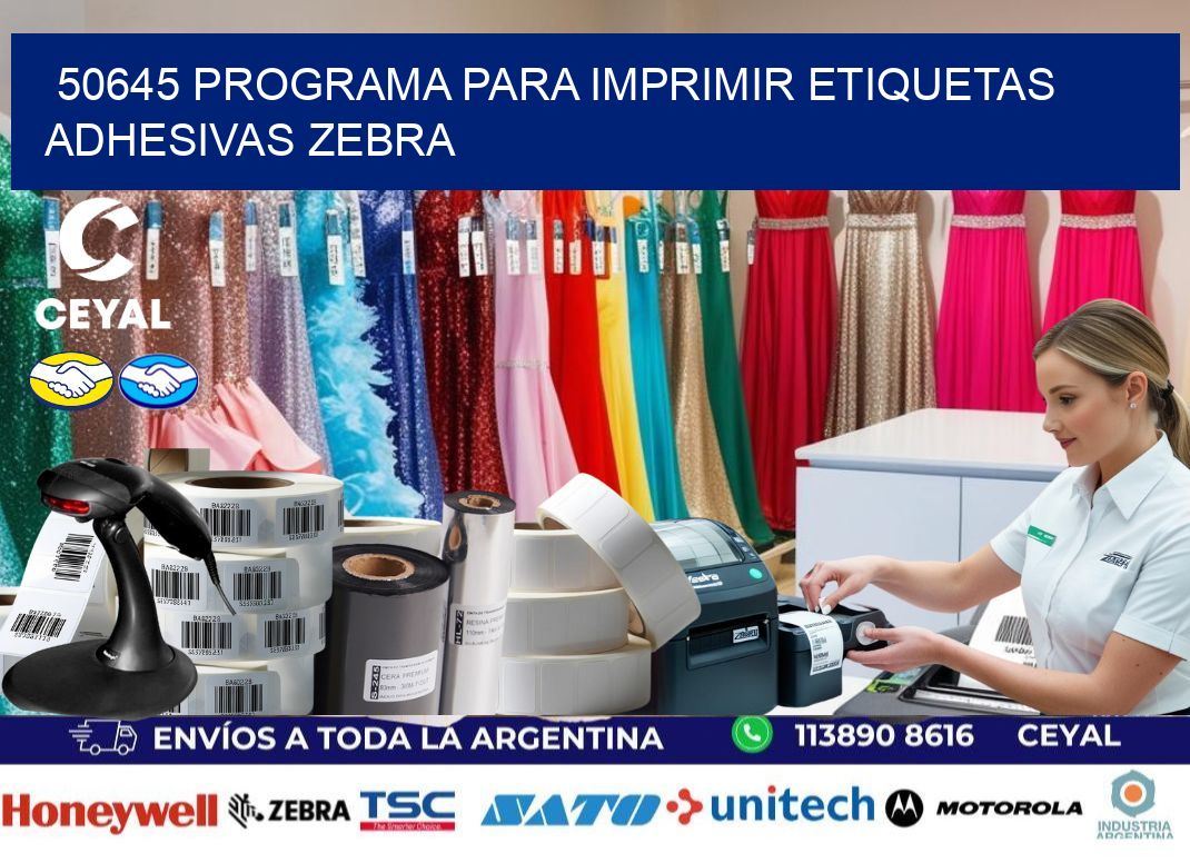 50645 Programa para imprimir etiquetas adhesivas zebra