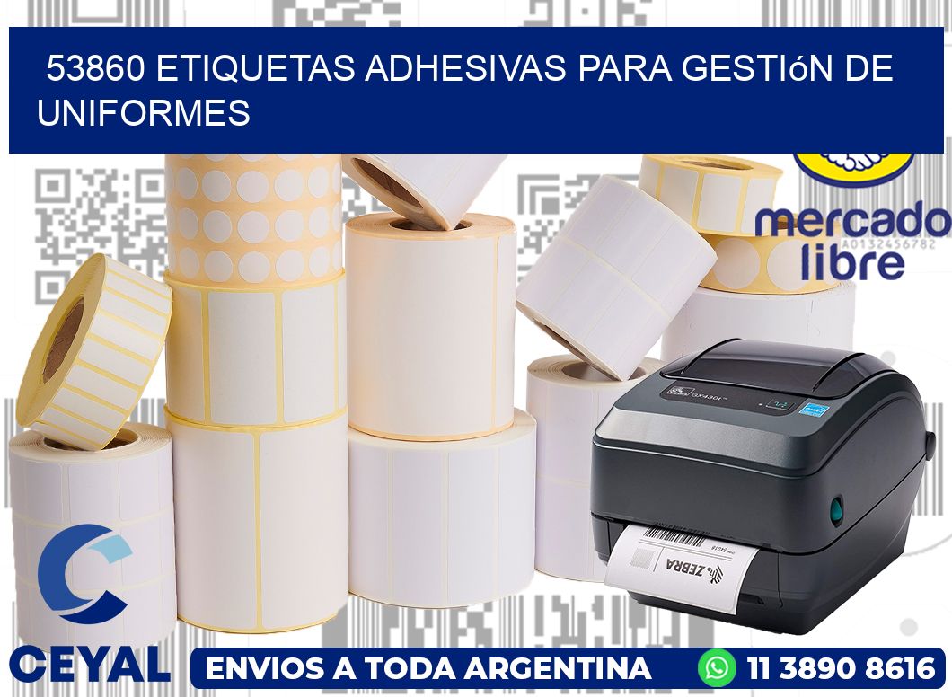 53860 Etiquetas adhesivas para gestión de uniformes