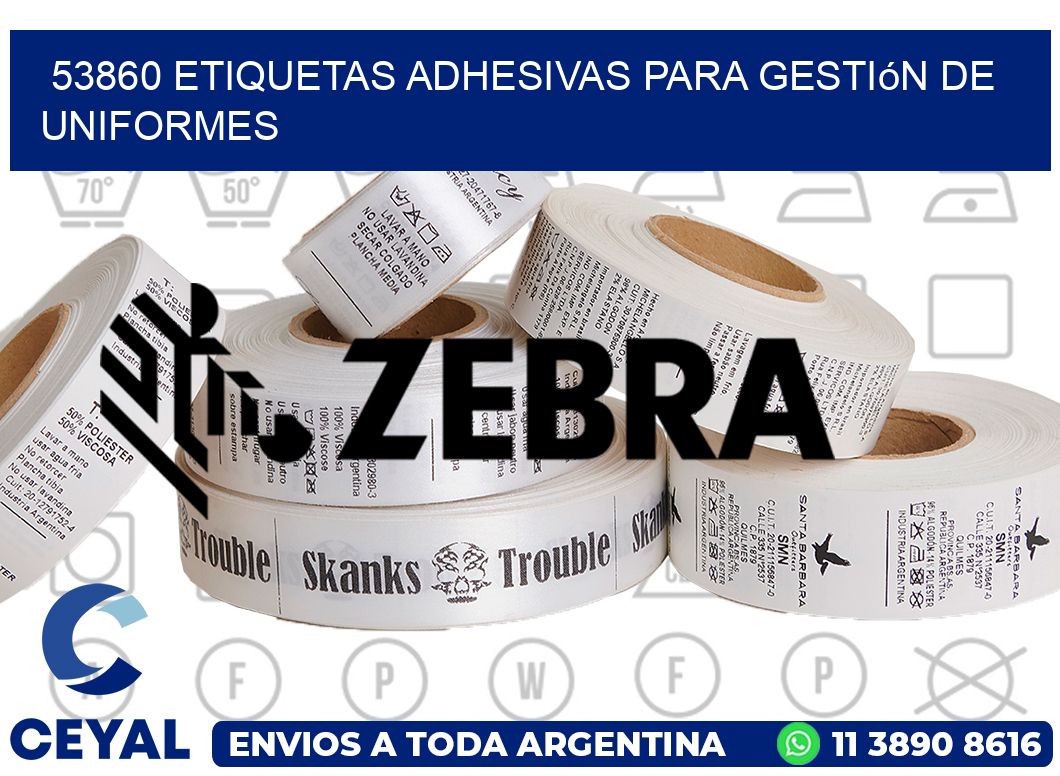 53860 Etiquetas adhesivas para gestión de uniformes