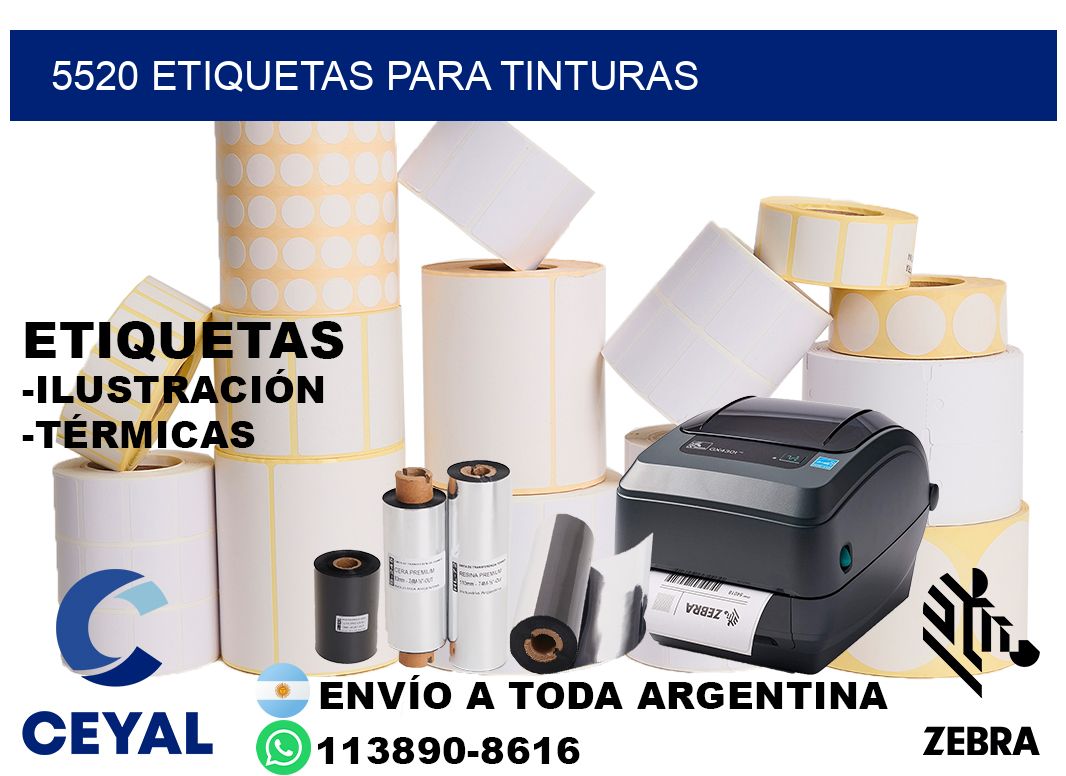 5520 Etiquetas para tinturas