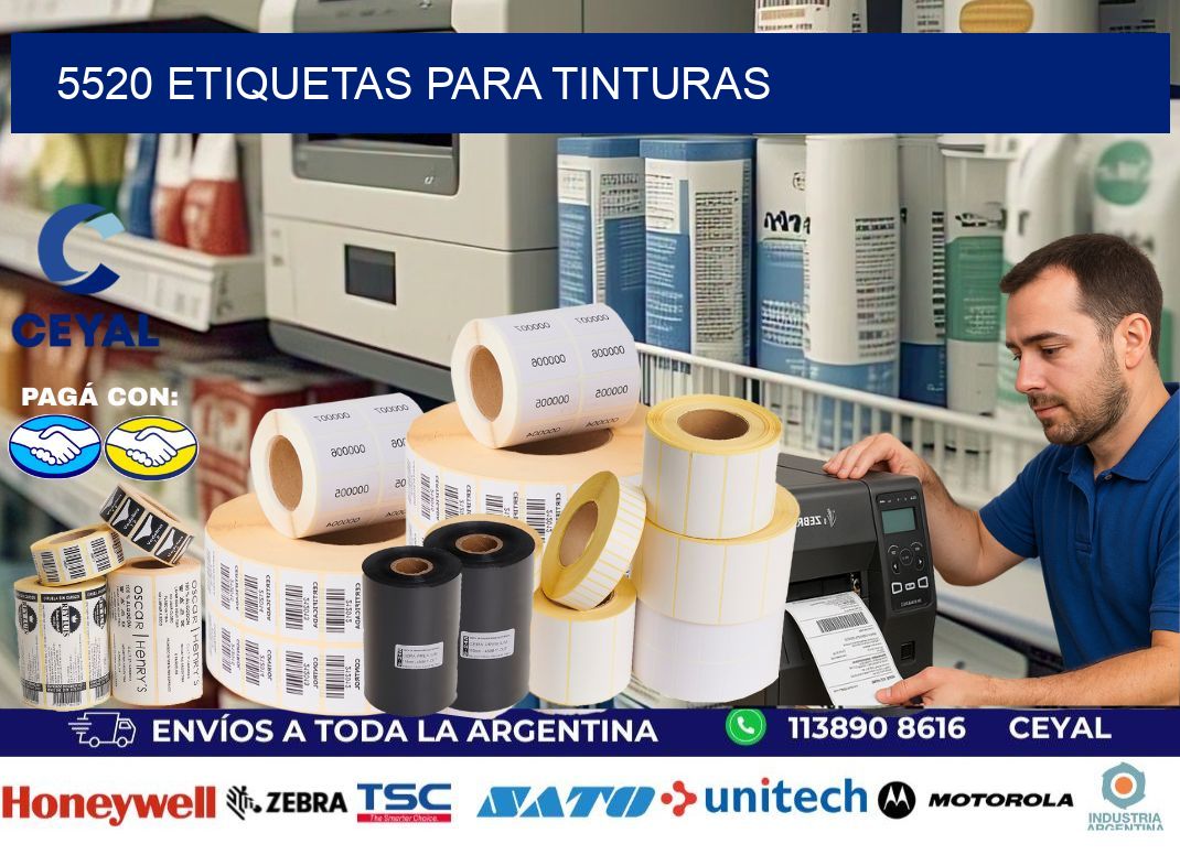 5520 Etiquetas para tinturas