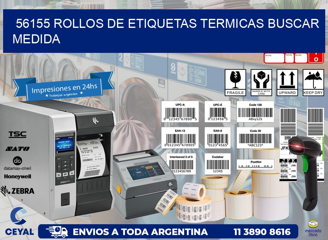 56155 rollos de etiquetas termicas buscar medida