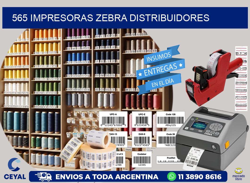 565 impresoras Zebra distribuidores