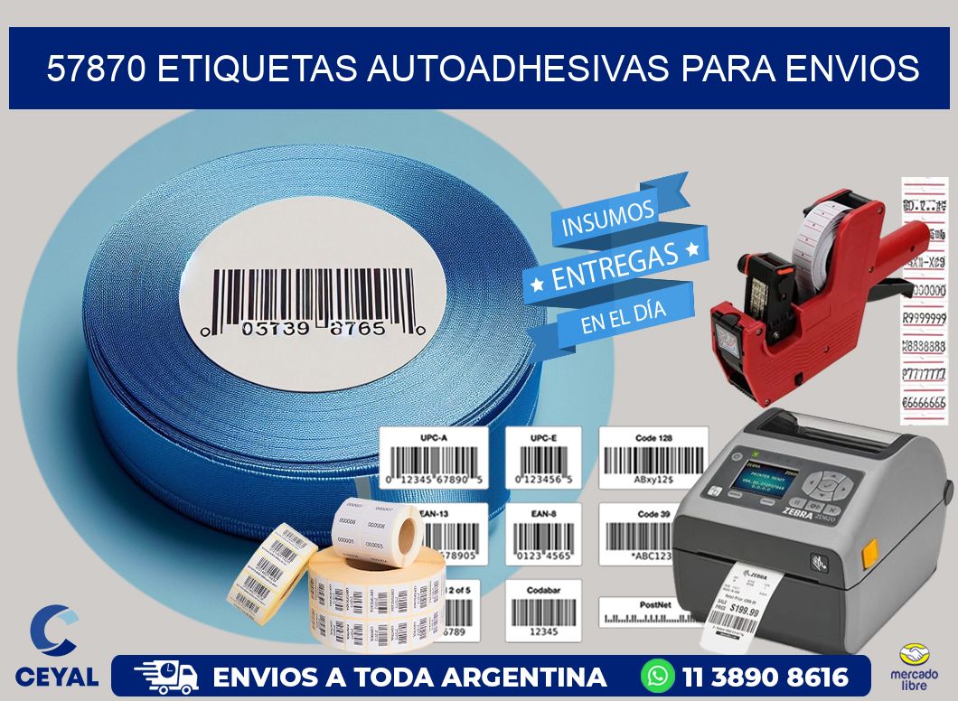 57870 etiquetas autoadhesivas para envios