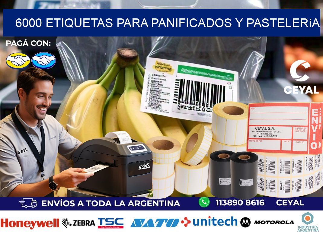 6000 Etiquetas para panificados y pastelería