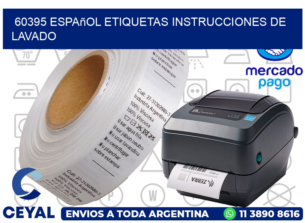 60395 español etiquetas instrucciones de lavado