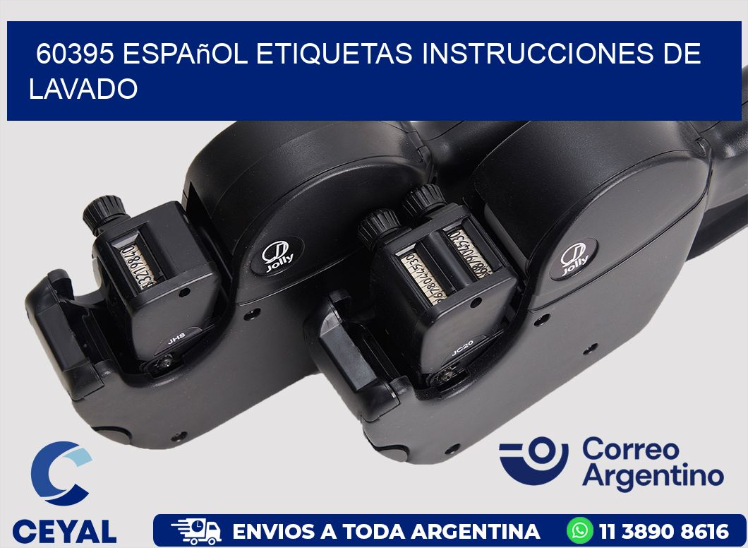 60395 español etiquetas instrucciones de lavado