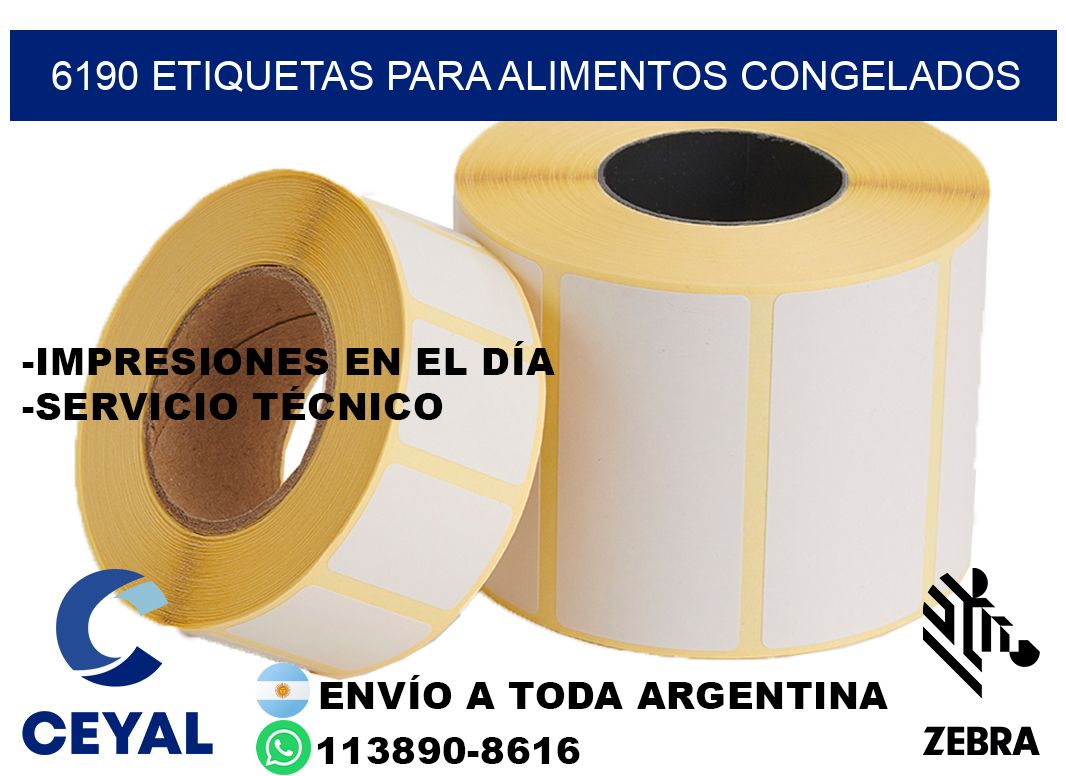 6190 Etiquetas para alimentos congelados