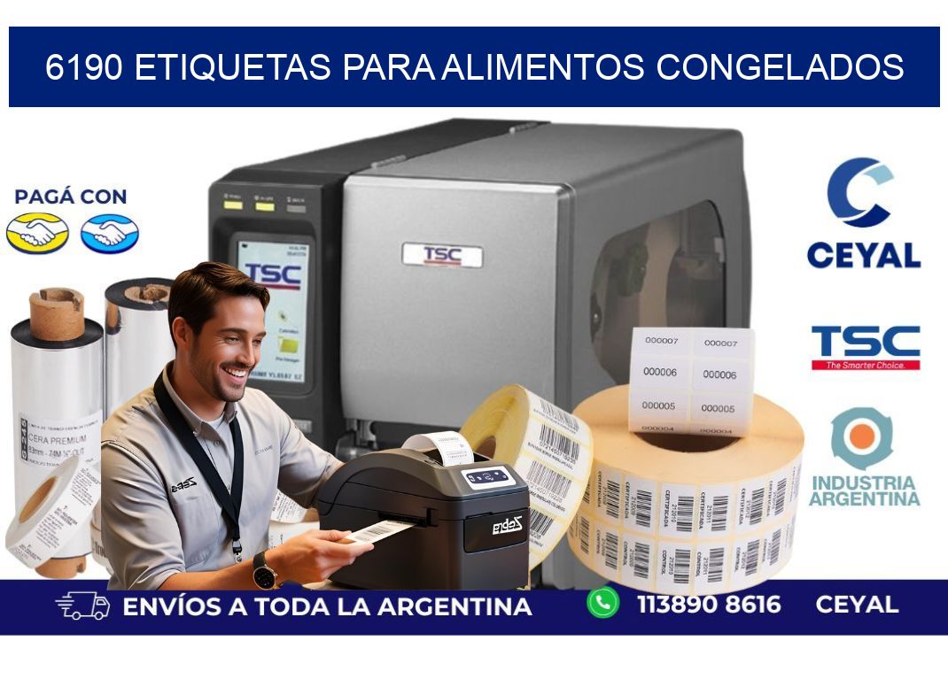 6190 Etiquetas para alimentos congelados