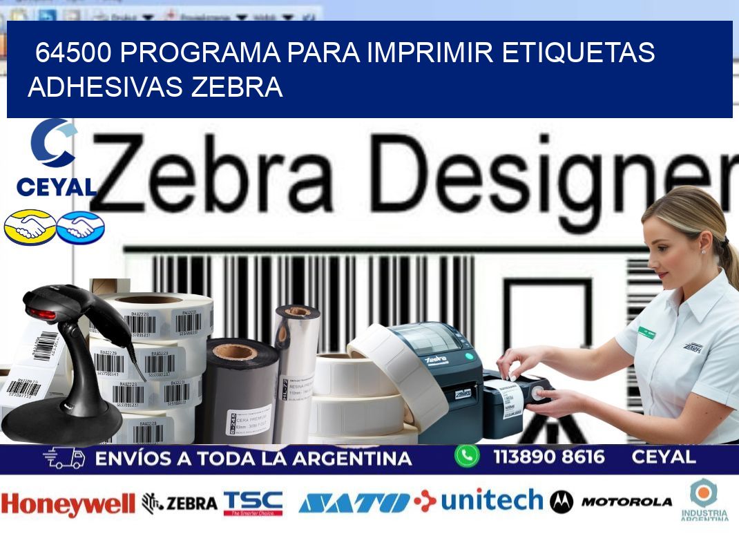 64500 Programa para imprimir etiquetas adhesivas zebra