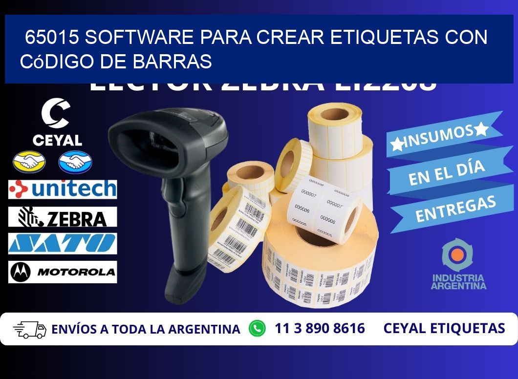 65015 Software para crear etiquetas con código de barras