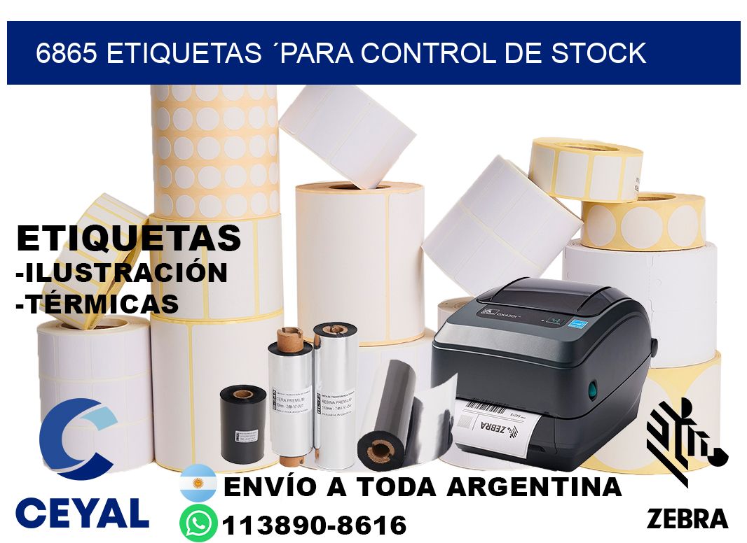 6865 Etiquetas ´para control de stock