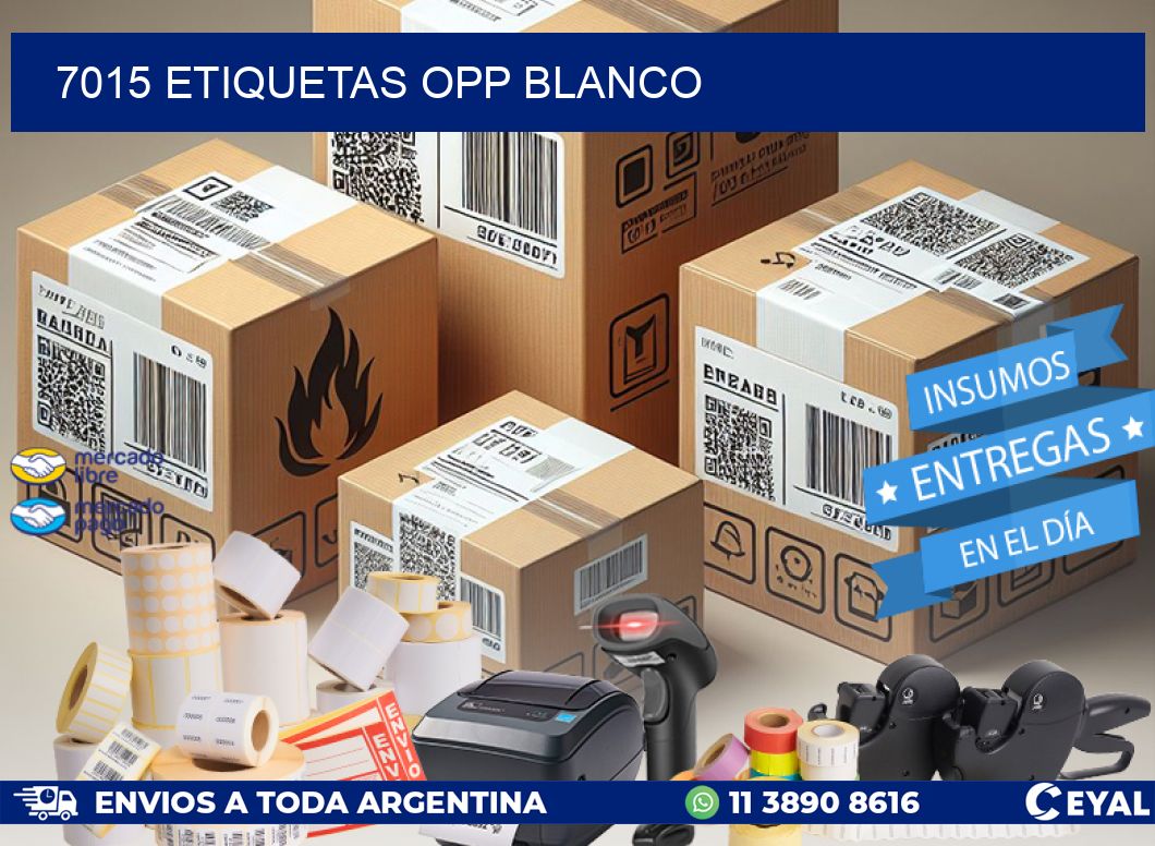7015 etiquetas OPP blanco
