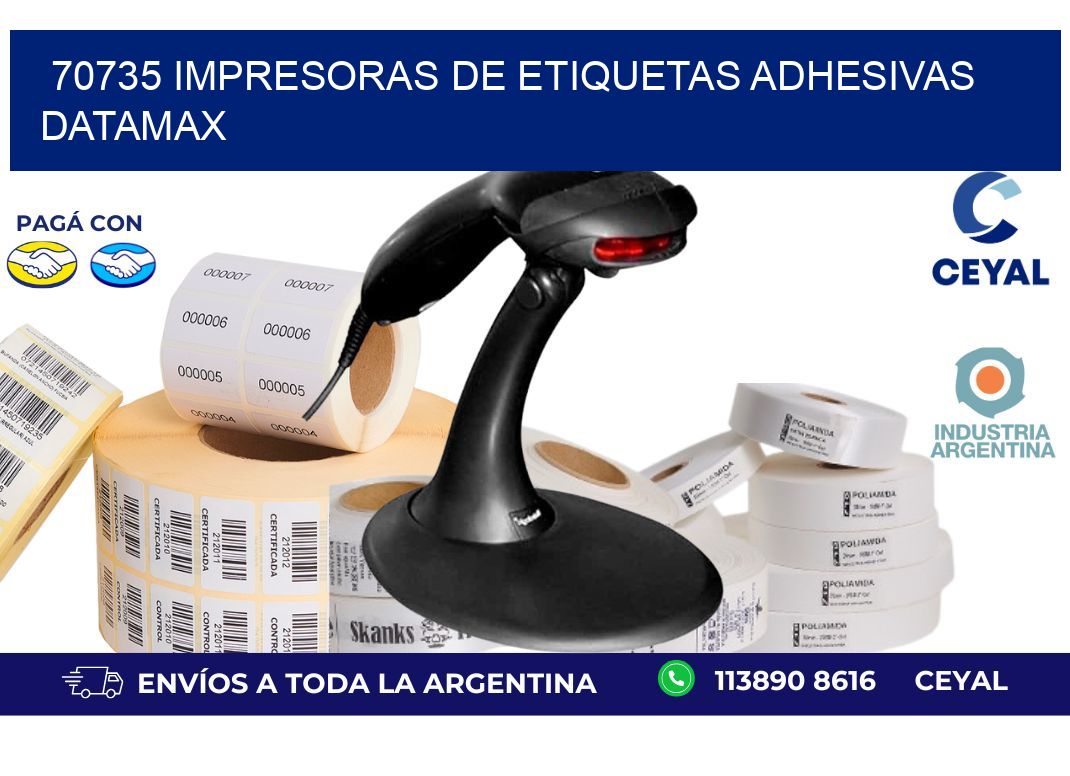 70735 impresoras de etiquetas adhesivas datamax