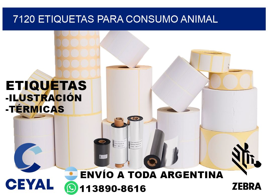 7120 Etiquetas para consumo animal