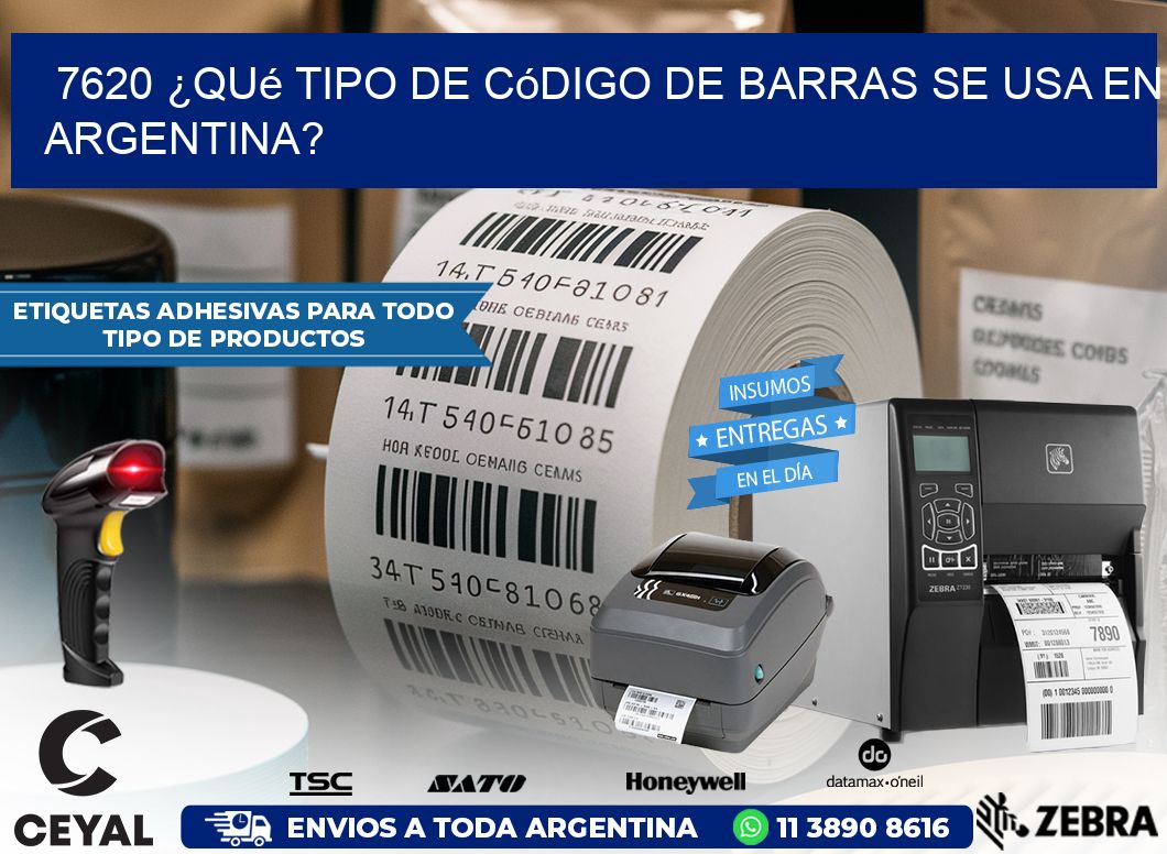 7620 ¿Qué tipo de código de barras se usa en Argentina?