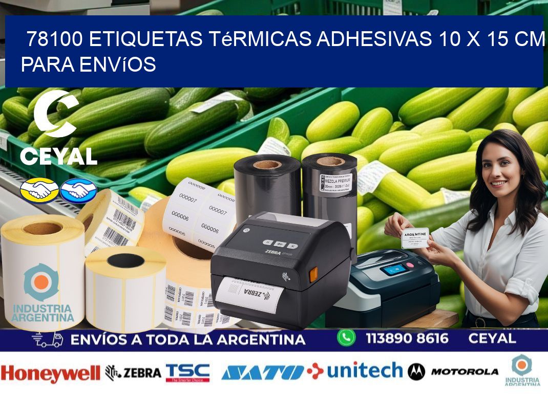 78100 Etiquetas Térmicas Adhesivas 10 x 15 cm para Envíos