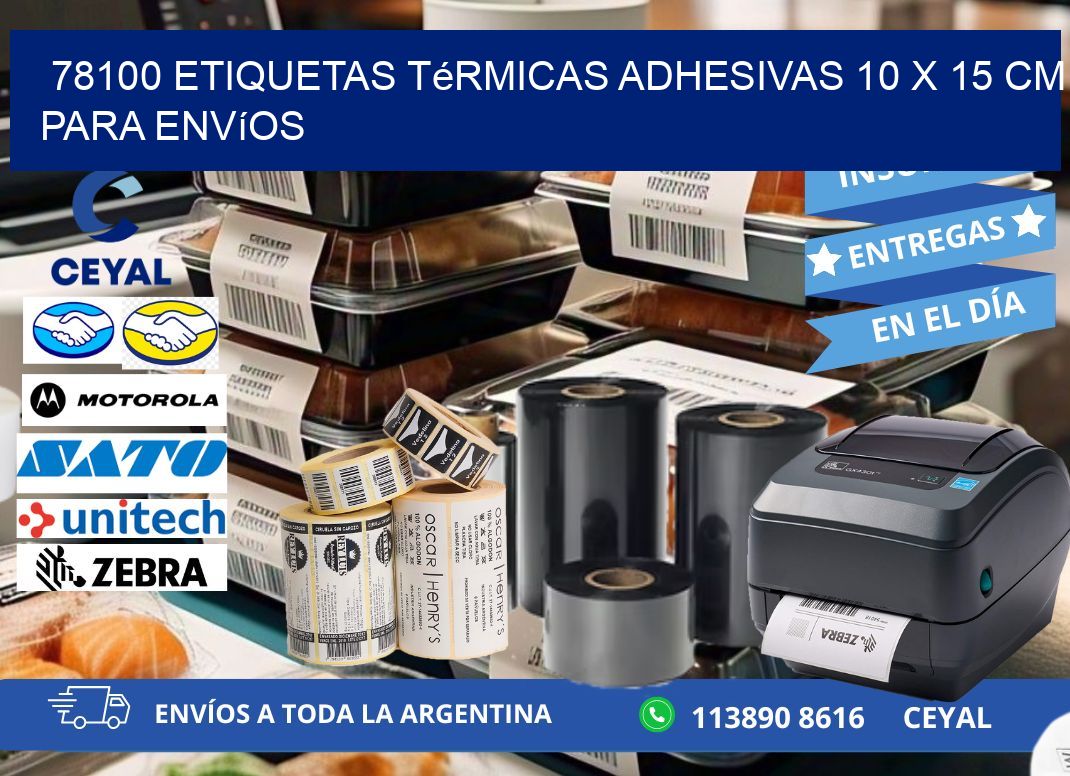 78100 Etiquetas Térmicas Adhesivas 10 x 15 cm para Envíos