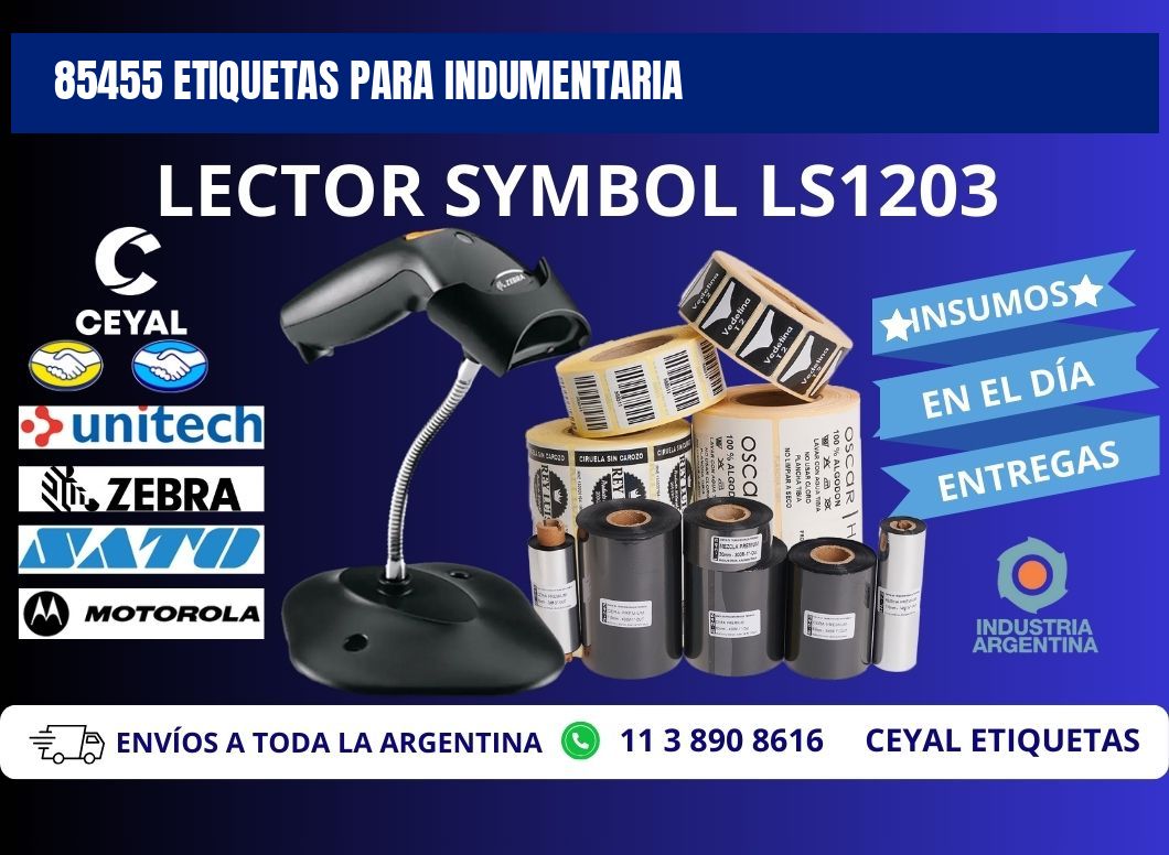 85455 Etiquetas para indumentaria