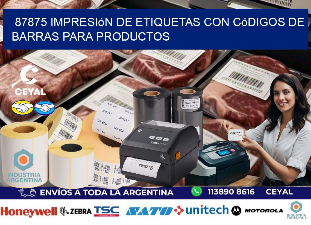 87875 Impresión de etiquetas con códigos de barras para productos