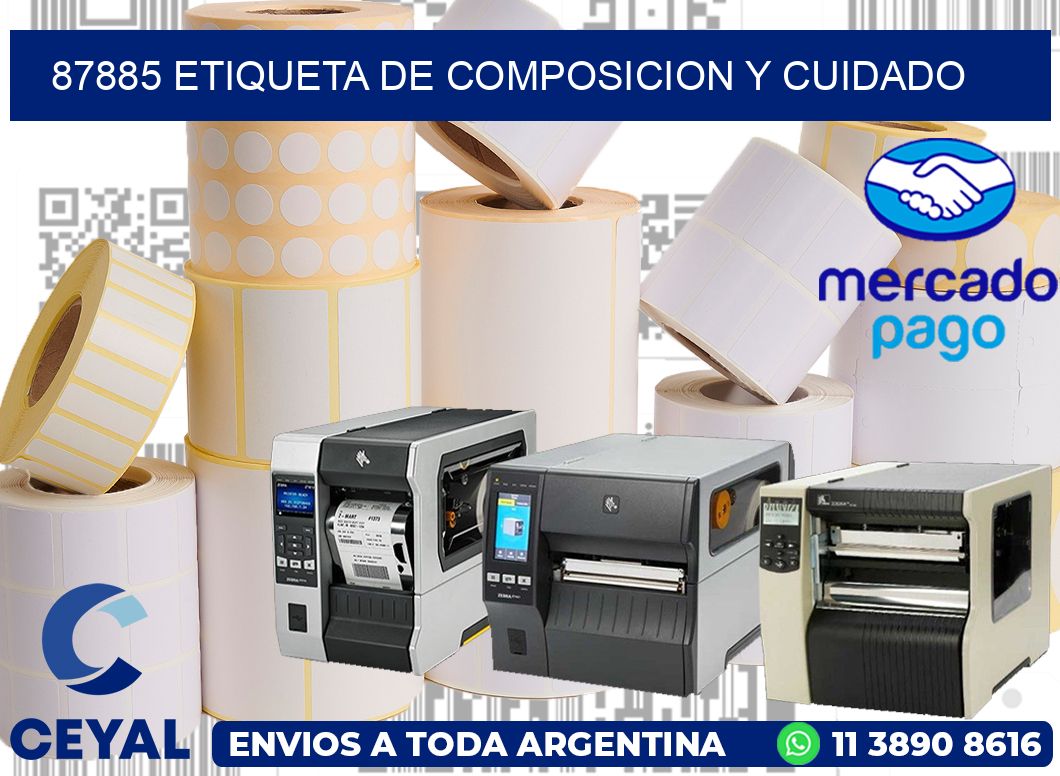 87885 etiqueta de composicion y cuidado