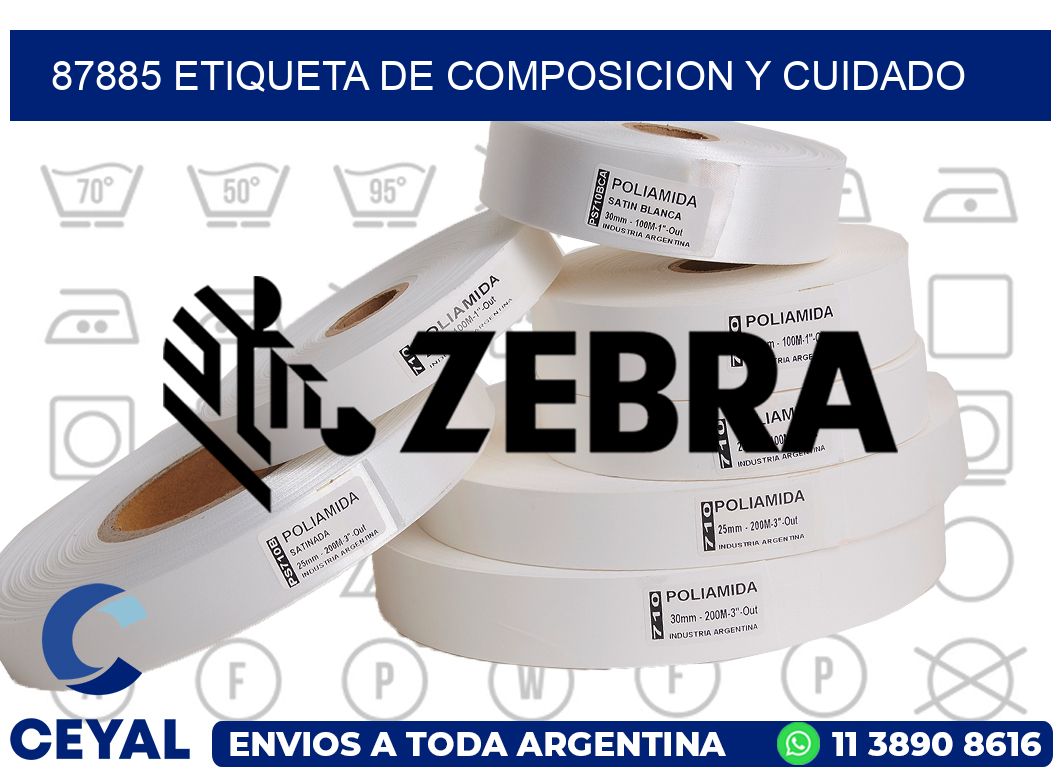 87885 etiqueta de composicion y cuidado
