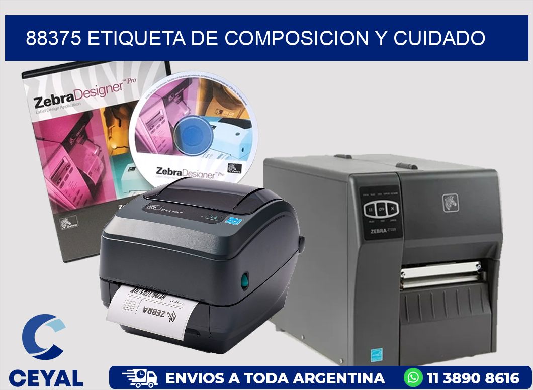 88375 etiqueta de composicion y cuidado