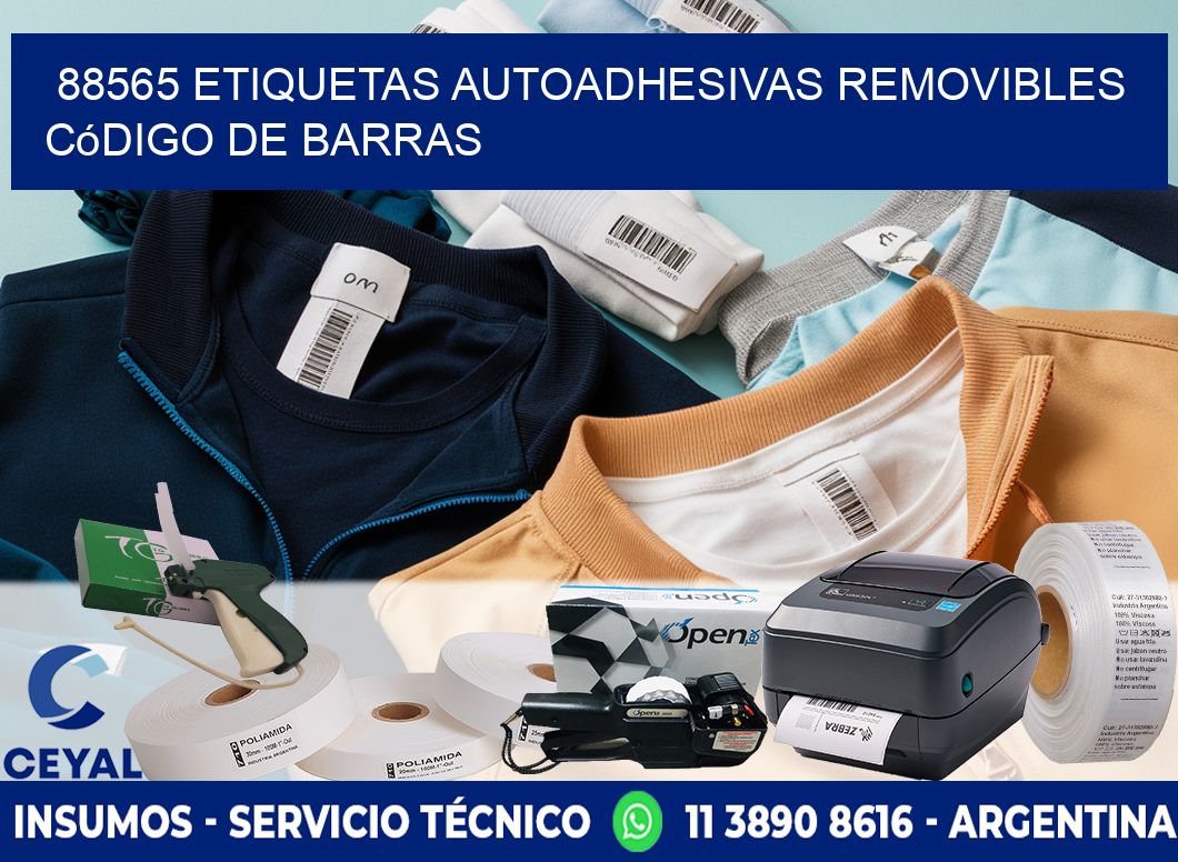 88565 etiquetas autoadhesivas removibles código de barras