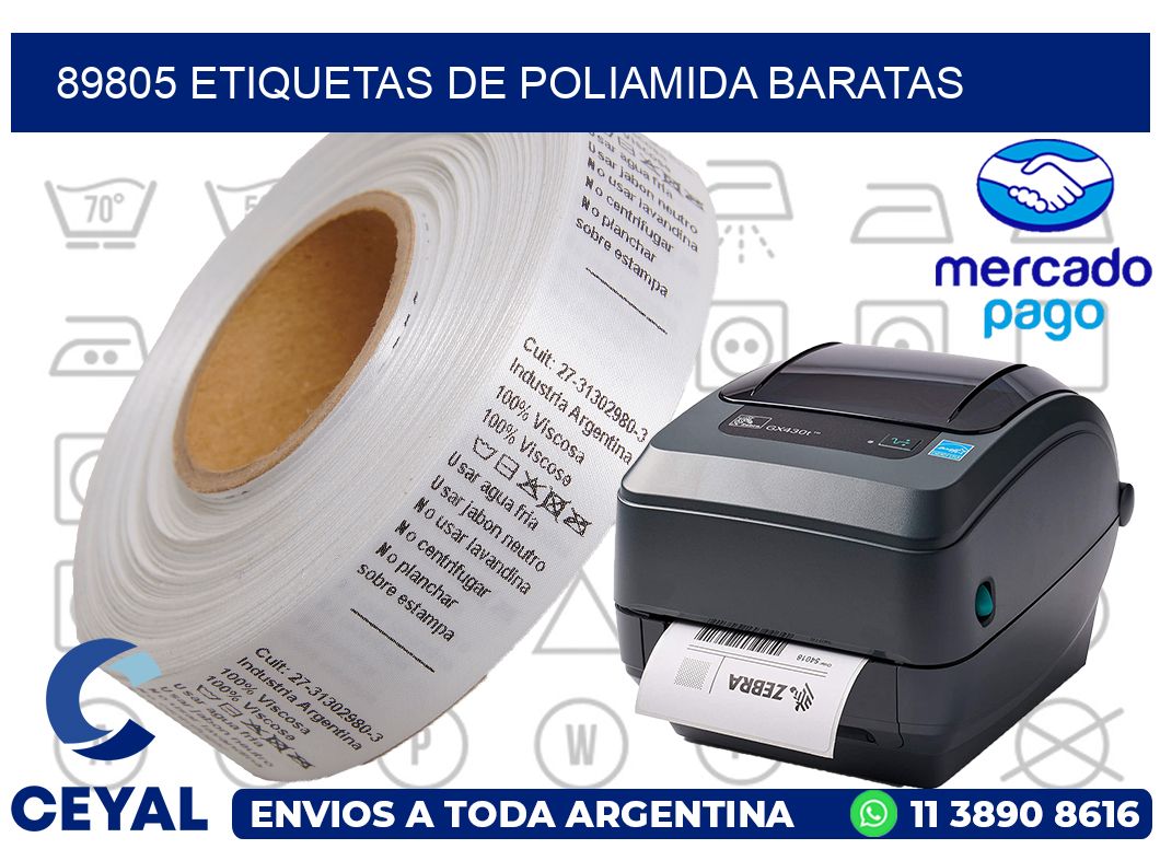 89805 etiquetas de poliamida baratas
