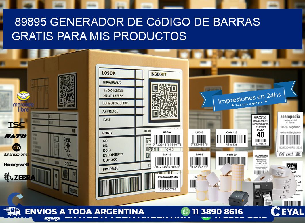 89895 Generador de código de barras gratis para mis productos