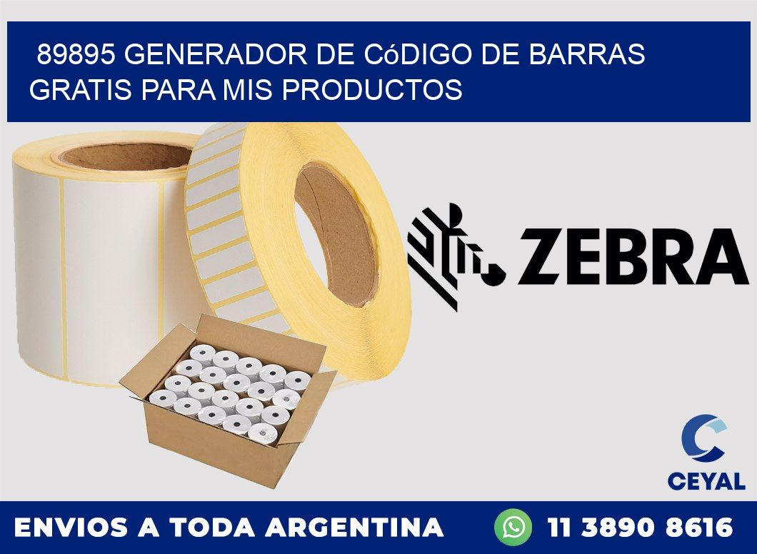89895 Generador de código de barras gratis para mis productos