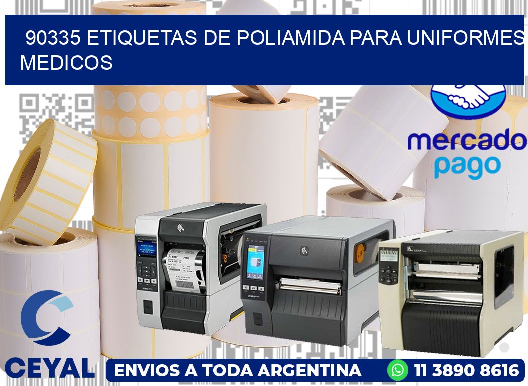 90335 Etiquetas de poliamida para uniformes medicos