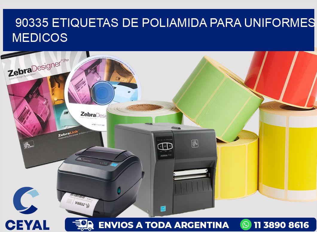 90335 Etiquetas de poliamida para uniformes medicos