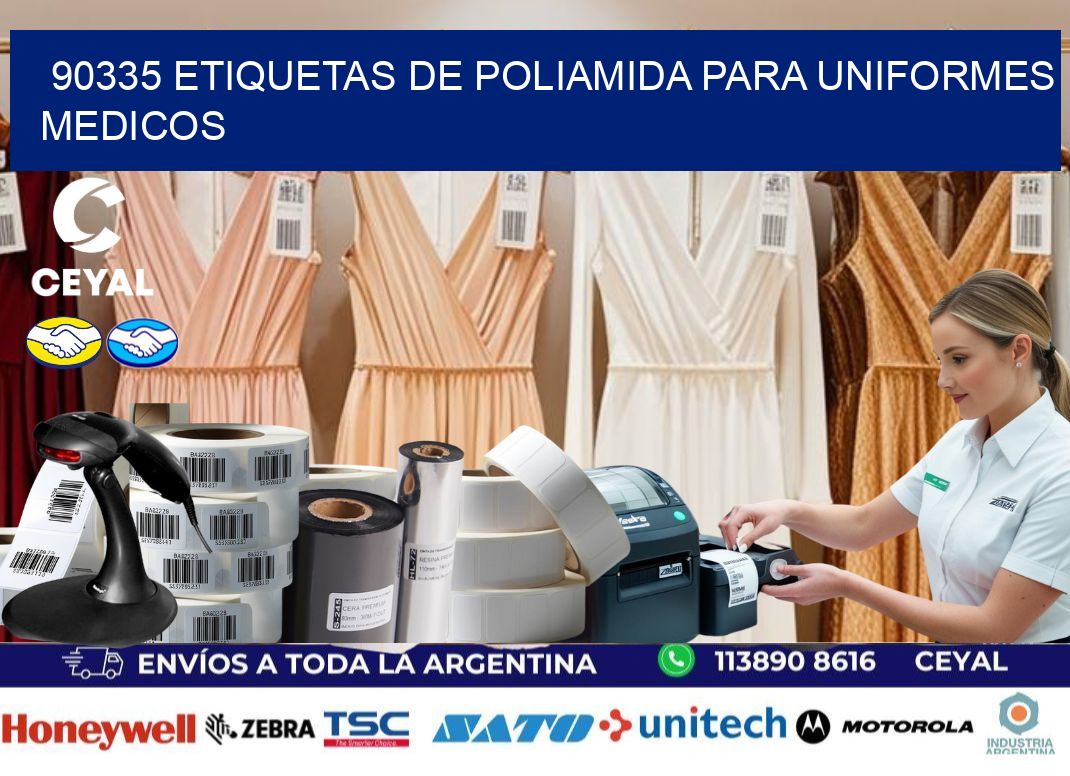 90335 Etiquetas de poliamida para uniformes medicos