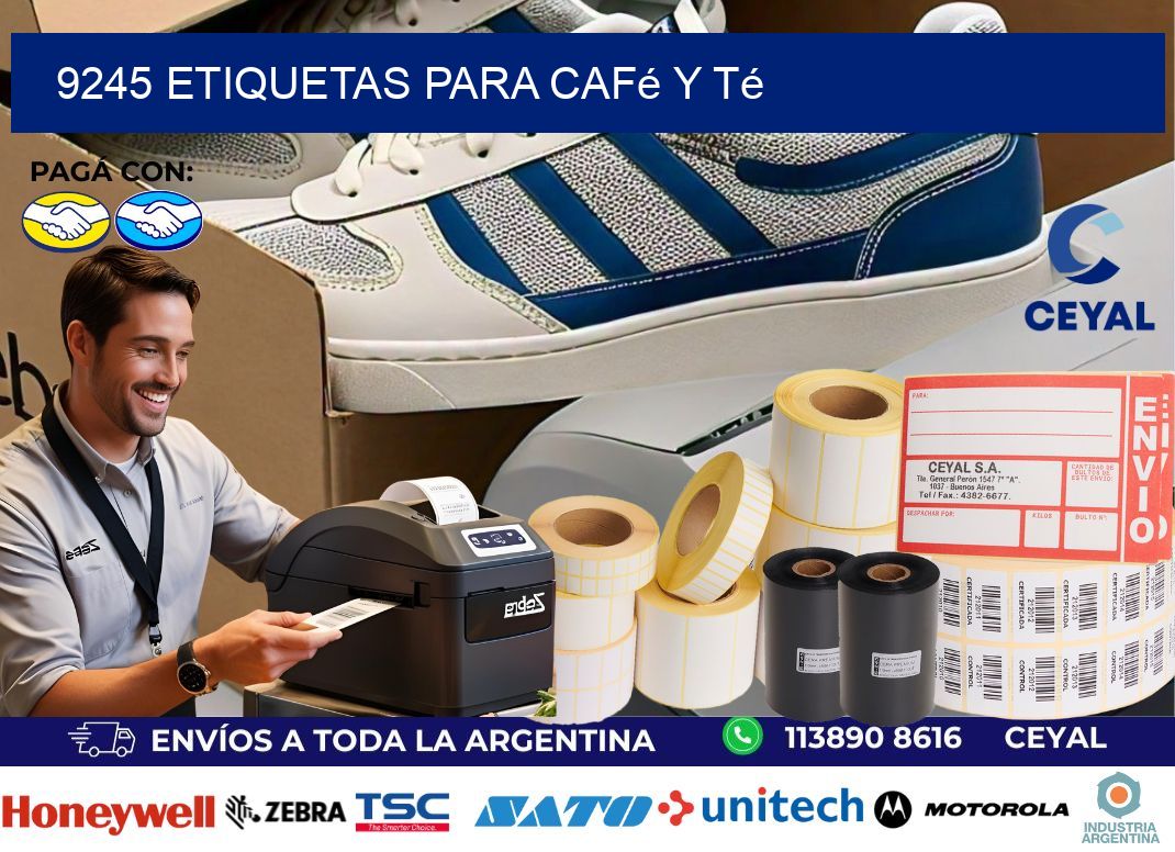 9245 Etiquetas para café y té
