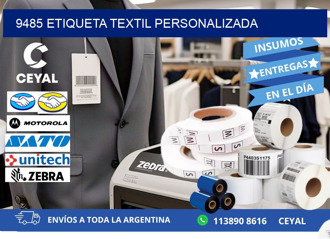 9485 Etiqueta textil personalizada