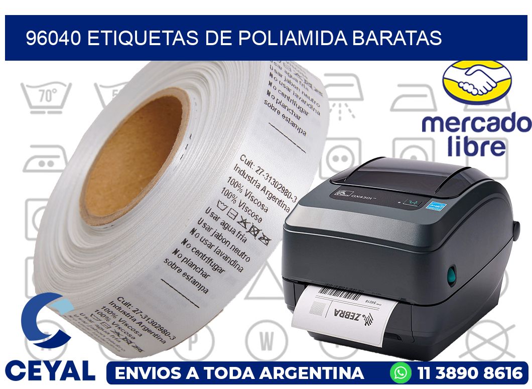 96040 etiquetas de poliamida baratas