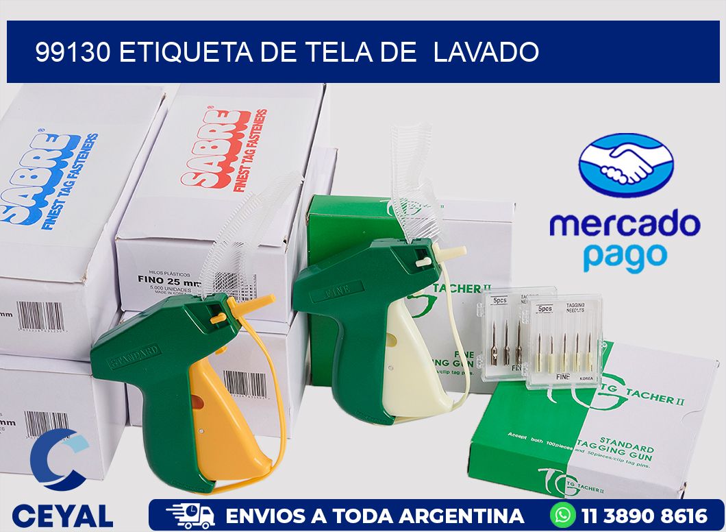 99130 etiqueta de tela de  lavado