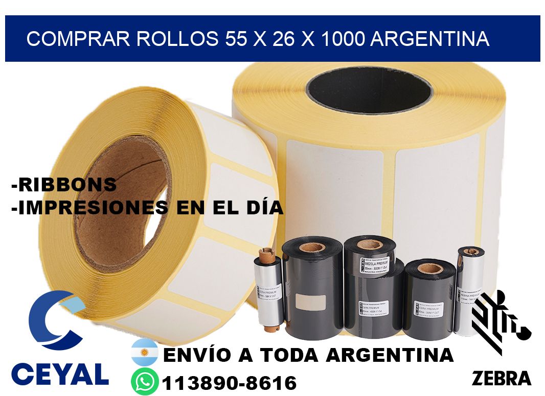 Comprar Rollos 55 x 26 x 1000 argentina
