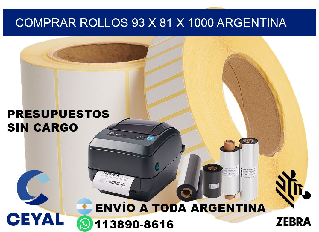 Comprar Rollos 93 x 81 x 1000 argentina