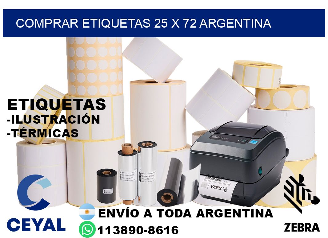 Comprar etiquetas 25 x 72 argentina