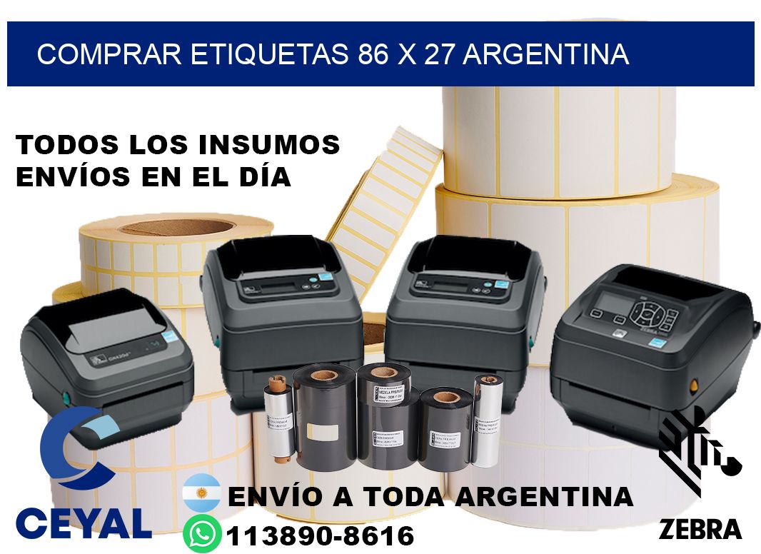 Comprar etiquetas 86 x 27 argentina