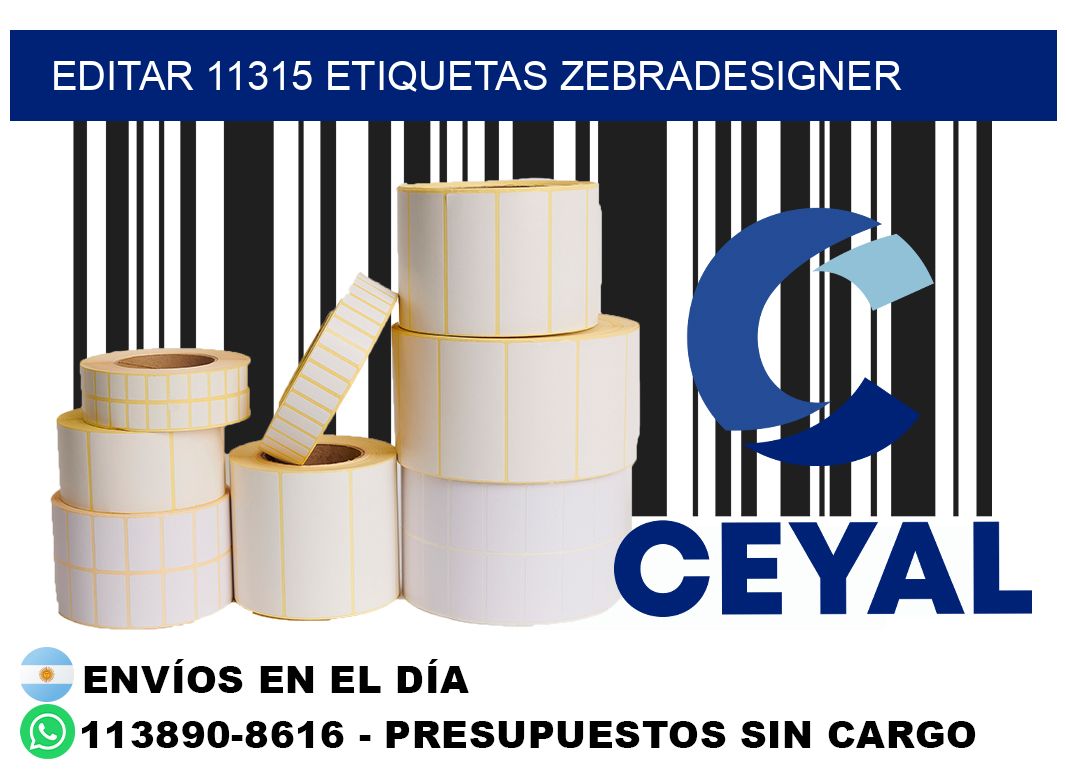 EDITAR 11315 ETIQUETAS ZEBRADESIGNER