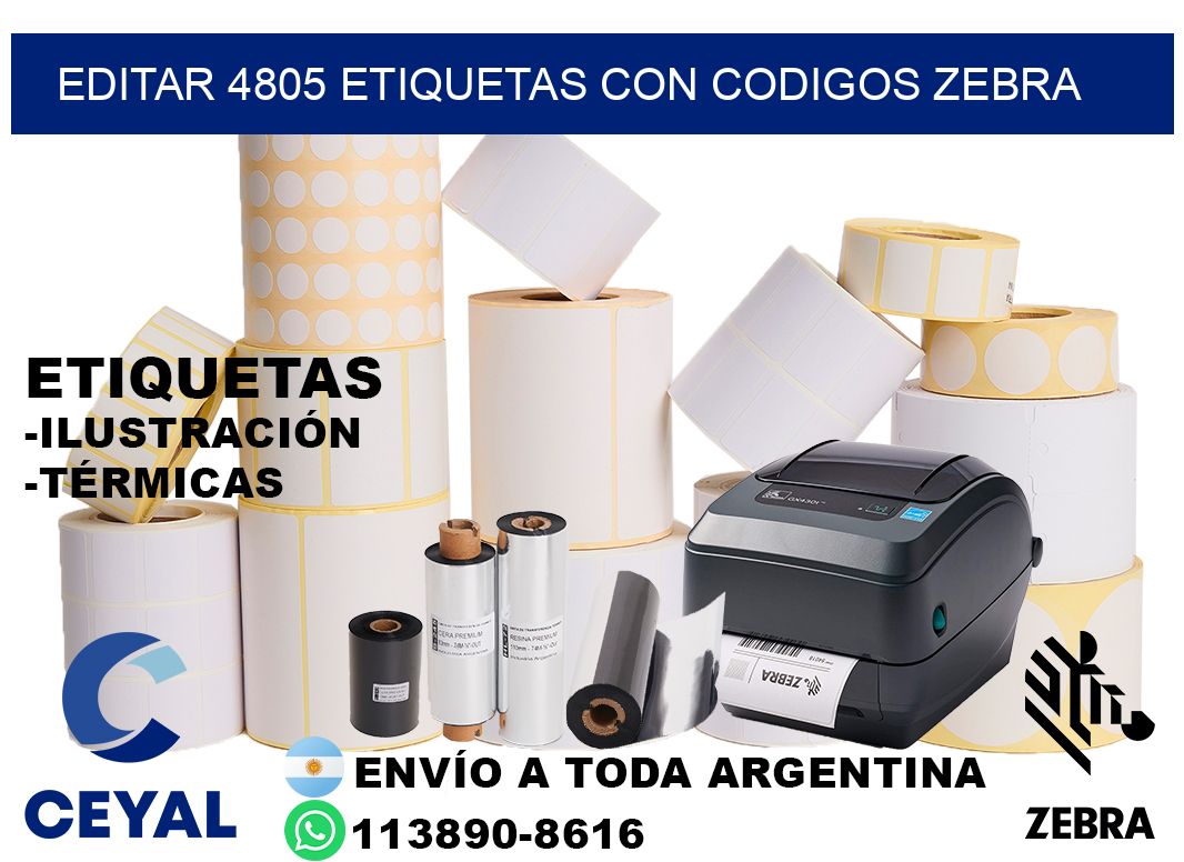 EDITAR 4805 ETIQUETAS CON CODIGOS ZEBRA