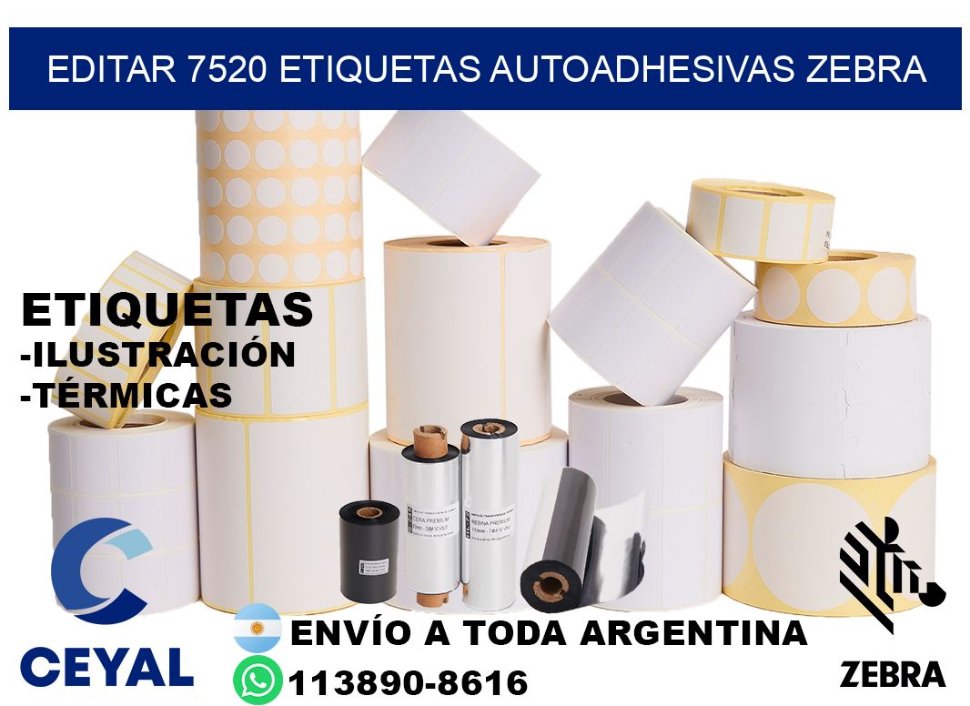 EDITAR 7520 ETIQUETAS AUTOADHESIVAS ZEBRA