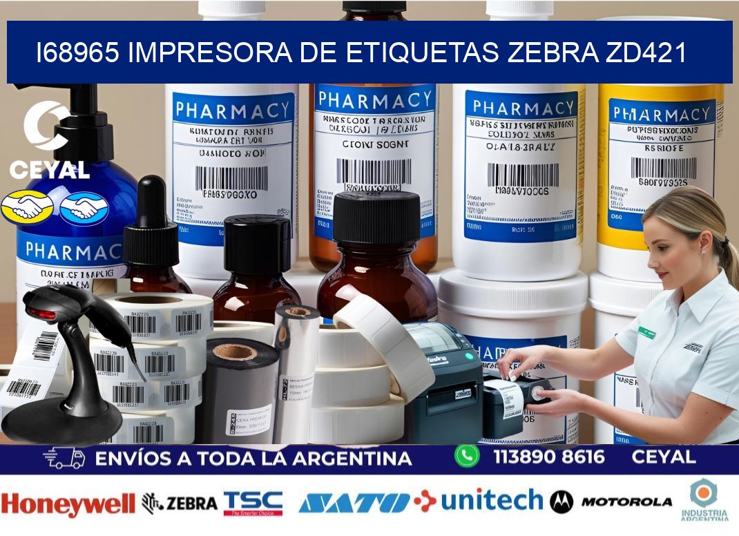 I68965 impresora de etiquetas Zebra ZD421