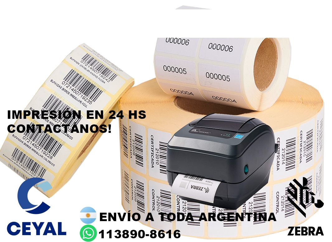 Poliamida y etiquetas 58 x 41 argentina