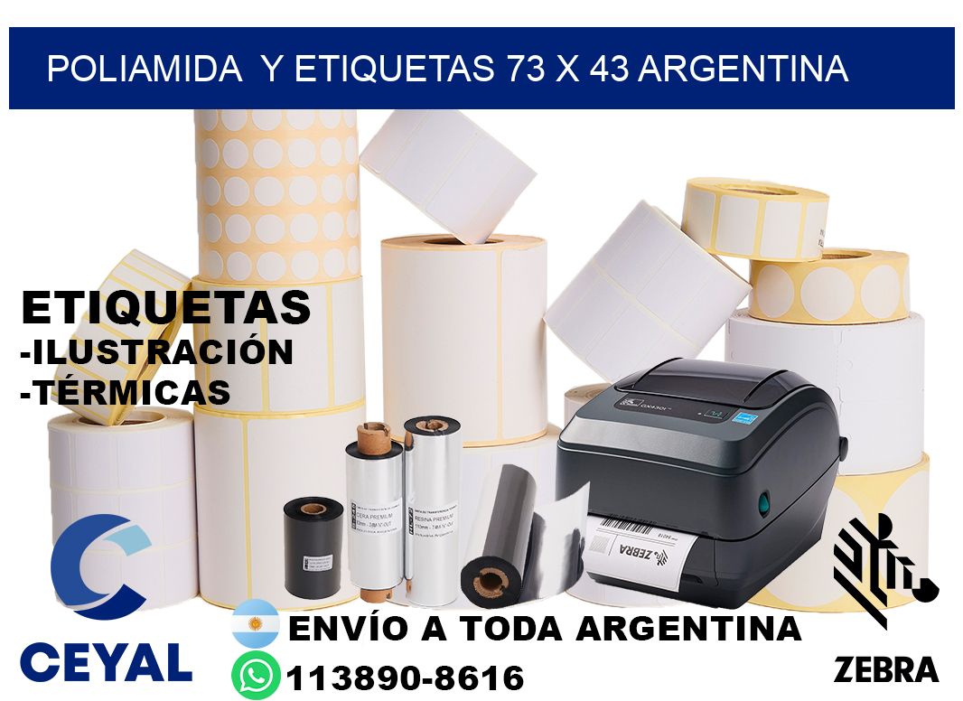 Poliamida y etiquetas 73 x 43 argentina